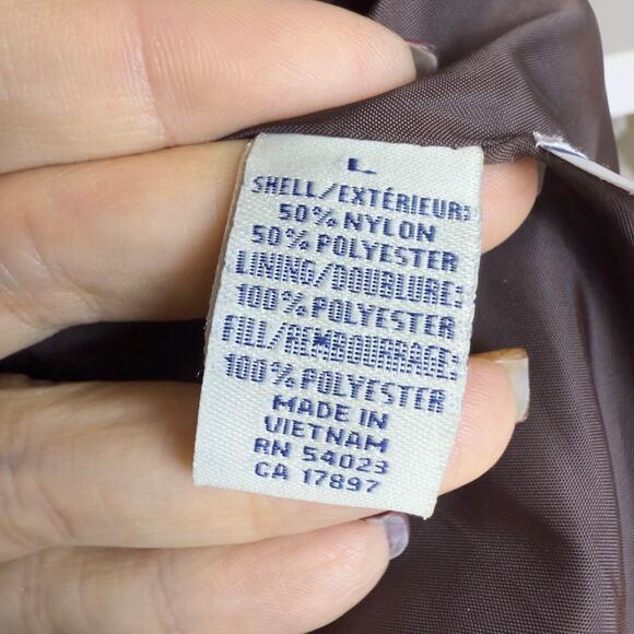 Old Navy sz. Large Vintage brown satin asian inspired jacket  butterflies #4260 - Picture 10 of 11